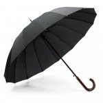 HEDI. 16 rib automatic opening umbrella in 190T pongee with automatic opening - Black