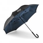 ANGELA. 190T pongee reversible folding umbrella - Blue