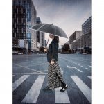 FINNLEY. Ombrello da 27" in pongee 190T antivento in poliestere riciclato (100% rPET)