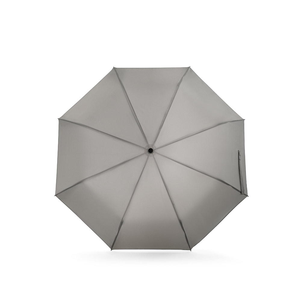 AIDEN. Ombrello da 21" in poliestere riciclato (100% rPET) pongee 190T, ripiegabile in 3 sezioni