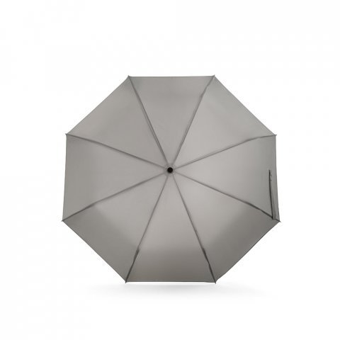 AIDEN. 21" paraplu van gerecycled polyester (100% rPET) pongee 190T, opvouwbaar in 3 delen - Licht grijs