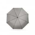 AIDEN. 21" paraplu van gerecycled polyester (100% rPET) pongee 190T, opvouwbaar in 3 delen - Licht grijs