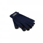 BURROW. Guanti in poliestere riciclato (100% rPET), con punta touch - Blu scuro