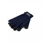 BURROW. Guanti in poliestere riciclato (100% rPET), con punta touch - Blu scuro