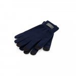 BURROW. Guanti in poliestere riciclato (100% rPET), con punta touch - Blu scuro