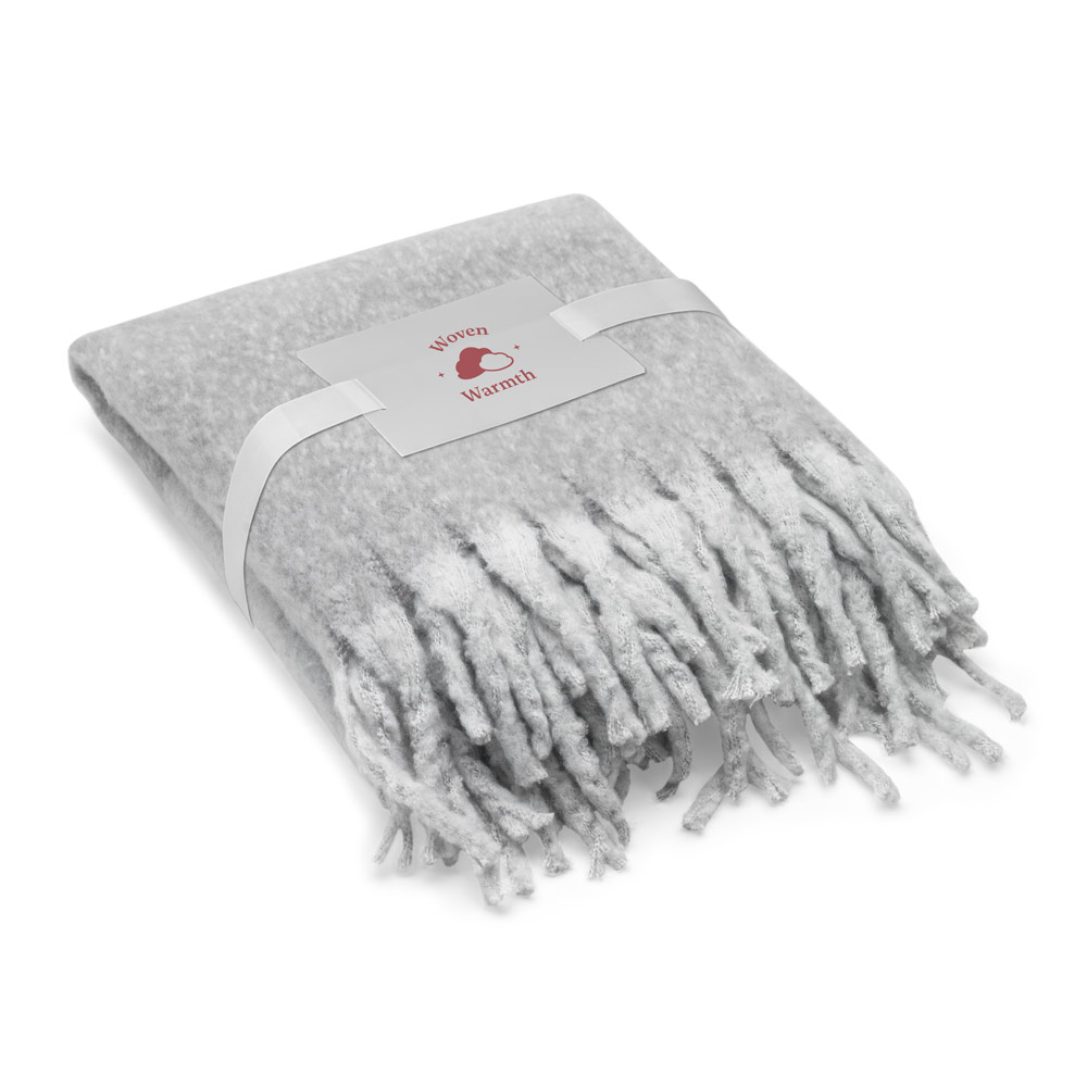COMFY. Coperta in poliestere riciclato (100% rPET) (300 g/m²), effetto simile al mohair