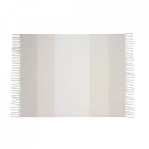 COMFY. Couverture en polyester recycl&eacute; (100% rPET) (300 g/m&sup2;), au toucher mohair - Beige 