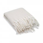 COMFY. Couverture en polyester recycl&eacute; (100% rPET) (300 g/m&sup2;), au toucher mohair - Beige 