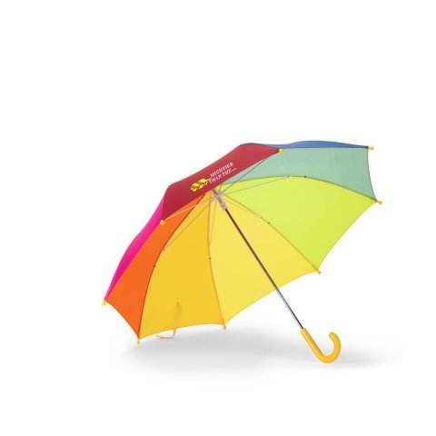 OLIVIA. Ombrello colorato per bambini da 19" in poliestere 190T