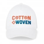 ASHTON. 100 % bomullskeps (260 g/m&sup2;) med 5 paneler - Vit