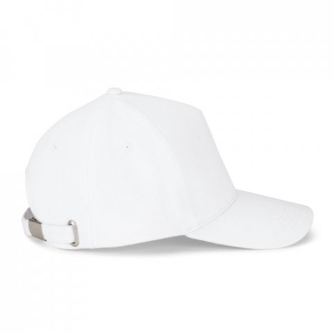 ASHTON. 100 % bomullskeps (260 g/m&sup2;) med 5 paneler - Vit