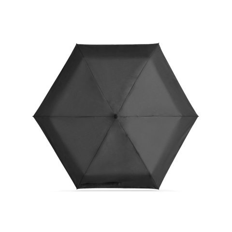 EMMA. 19&rdquo; kompakt miniparaply i pongee-tyg 190T - Svart