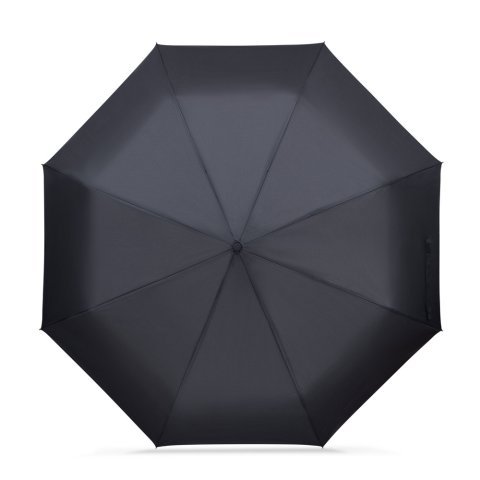 CAMILLE. Ombrello grande (68,5 cm) in pongee 190T - Nero
