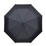 CAMILLE. Ombrello grande (68,5 cm) in pongee 190T - Nero