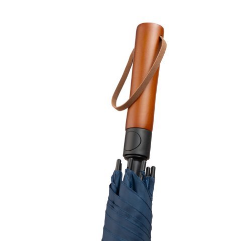 MATEO. Ombrello grande in pongee (30") - Blu