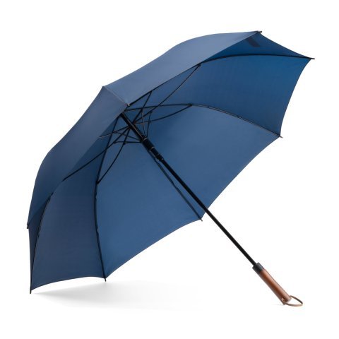 MATEO. Ombrello grande in pongee (30") - Blu