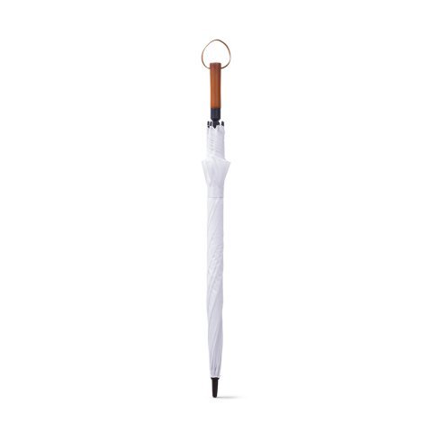MATEO. Ombrello grande in pongee (30") - Bianco