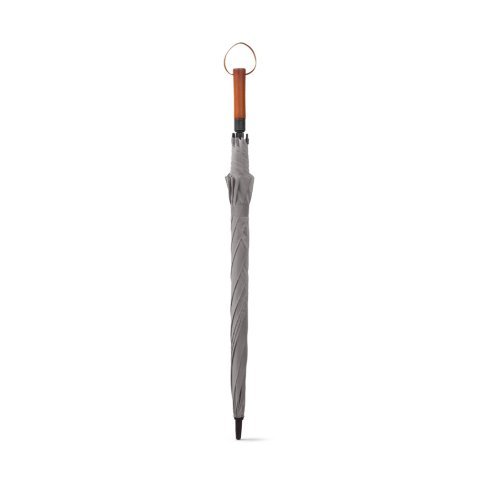 MATEO. Ombrello grande in pongee (30") - Grigio
