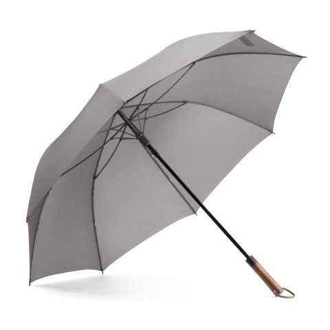 MATEO. Ombrello grande in pongee (30") - Grigio