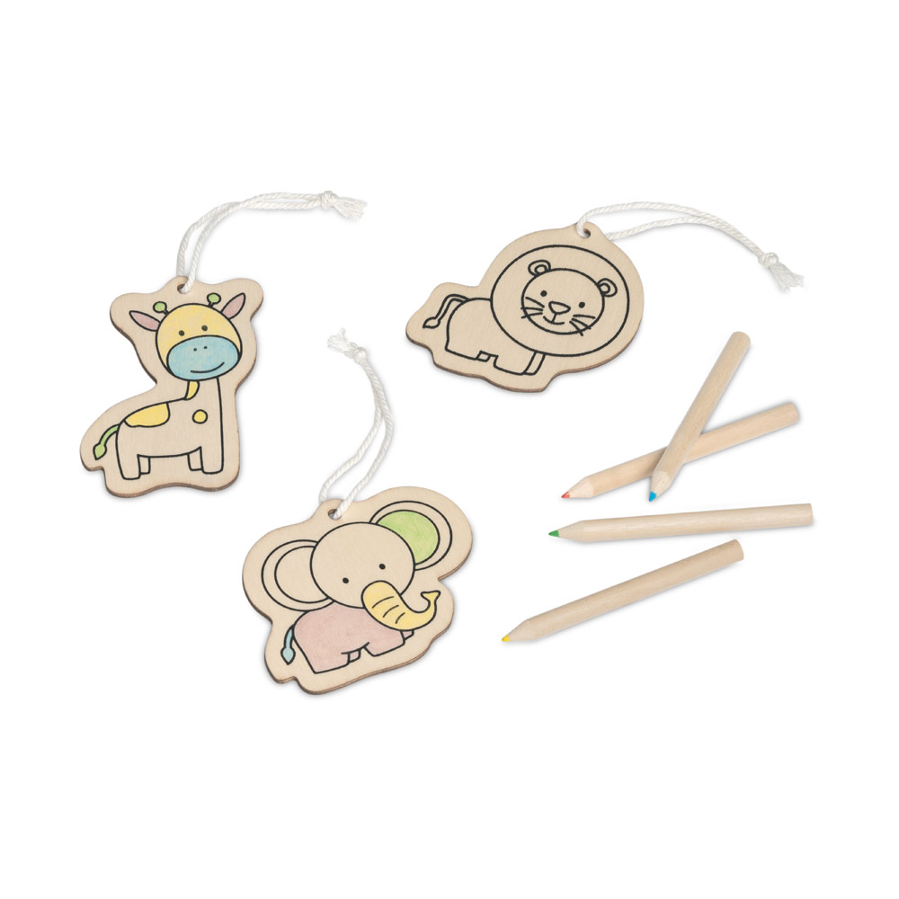 FAUNE. Set da colorare per bambini in legno