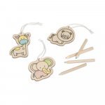 FAUNE. Colouring set for kids in wood - Natural