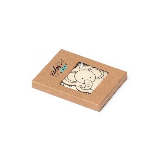 FAUNE. Colouring set for kids in wood
