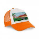 NICOLA. Bon&eacute; em poli&eacute;ster e rede (150 g/m&sup2;) - Laranja