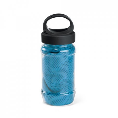 ARTX PLUS. Set cu o sticlă din PP și PET și un prosop sport poliamidă și poliester - Albastru deschis